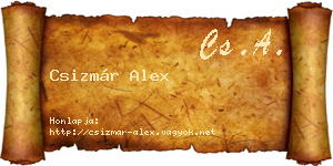 Csizmár Alex névjegykártya